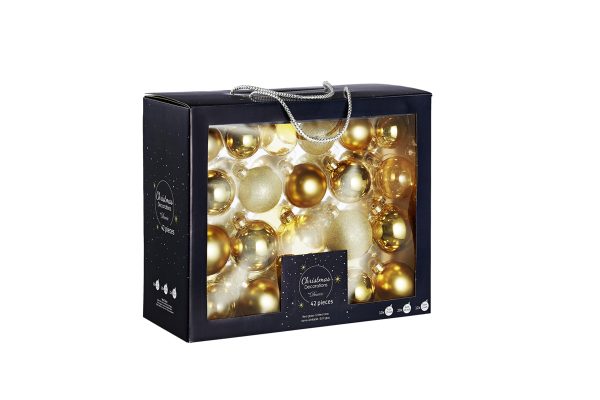 Julgranskulor guld 42-pack