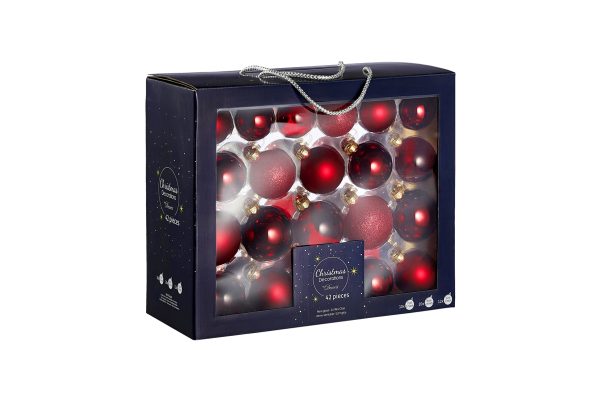 Julgranskulor röda 42-pack
